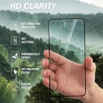 FlexklearGlass® Unbreakable Hybrid Glass Screen Protector for iPhone 15 Pro Max, 9H Hardness as Tempered Glass with Auto Installation Kit, Ultra HD Clarity, Anti-Fingerprint, Scratch Resistant, Anti-Shattering |Case-Friendly Best Price